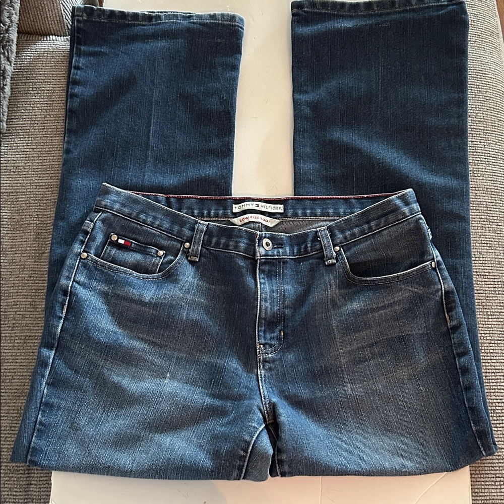 Tommy Hilfiger Low rise Bootcut Jeans classic denim size 14 - Picture 4 of 16